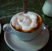 A typical cappuccino with foam