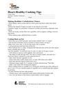 Heart Healthy Cooking Tips